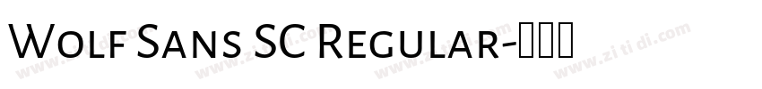 Wolf Sans SC Regular字体转换